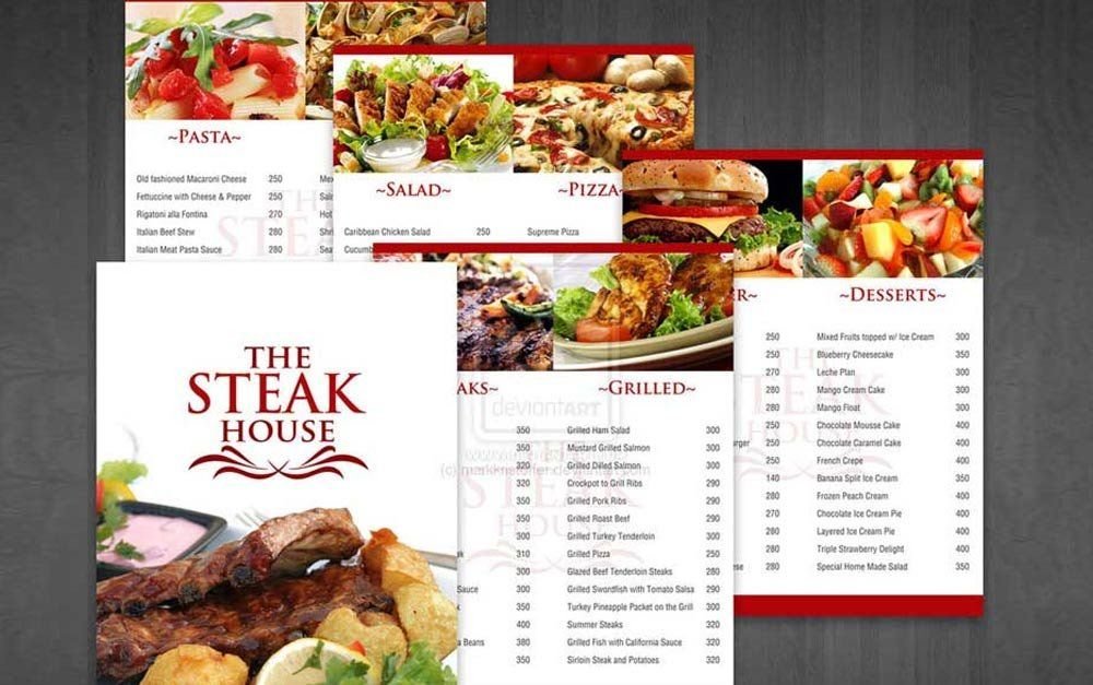 Menu cards
